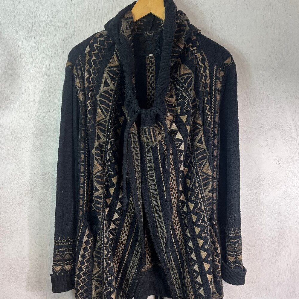 Johnny Was Biya Embroidered Cardigan Sweater Size Large